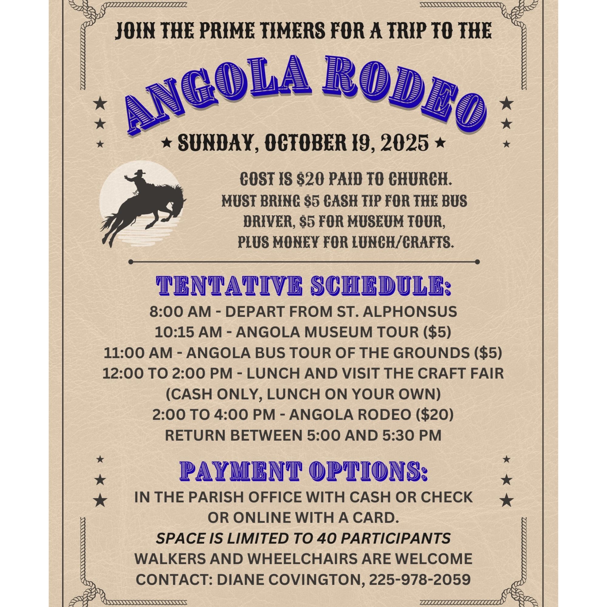 Angola Rodeo Day Trip